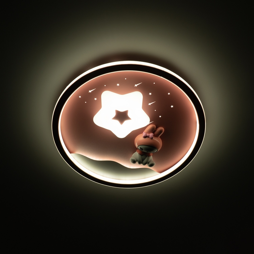 Brilagi - LED-dimmbar barn-taklampa BUNNY LED/83W/230V 3000–6000K Ø 49 cm + fjärrkontroll