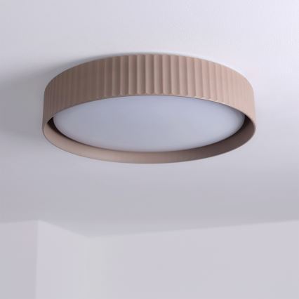 Brilagi - Dimbar LED-taklampa LUCIA LED/48W/230V 3000–6500K Ø 41 cm taupe + fjärrkontroll