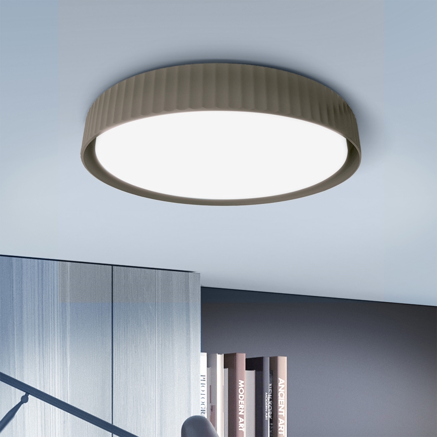 Brilagi - Dimbar LED-taklampa LUCIA LED/48W/230V 3000–6500K Ø 41 cm taupe + fjärrkontroll