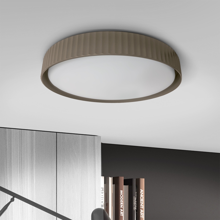 Brilagi - Dimbar LED-taklampa LUCIA LED/48W/230V 3000–6500K Ø 41 cm taupe + fjärrkontroll