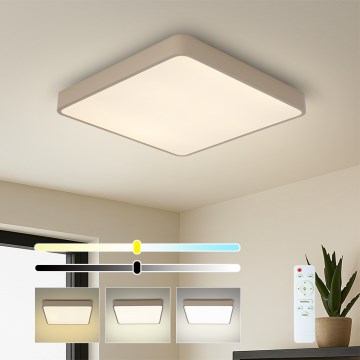 Brilagi - Dimmbar LED-taklampa POOL LED/48W/230V 3000-6000K 50x50 cm beige + fjärrkontroll