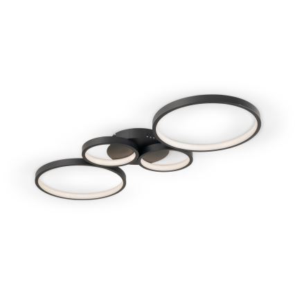 Brilagi - Dimmbar LED-taklampa RINGO LED/34W/230V 3000-6000K 28x78 cm svart + fjärrkontroll
