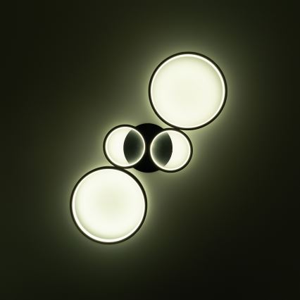 Brilagi - Dimmbar LED-taklampa RINGO LED/34W/230V 3000-6000K 28x78 cm svart + fjärrkontroll
