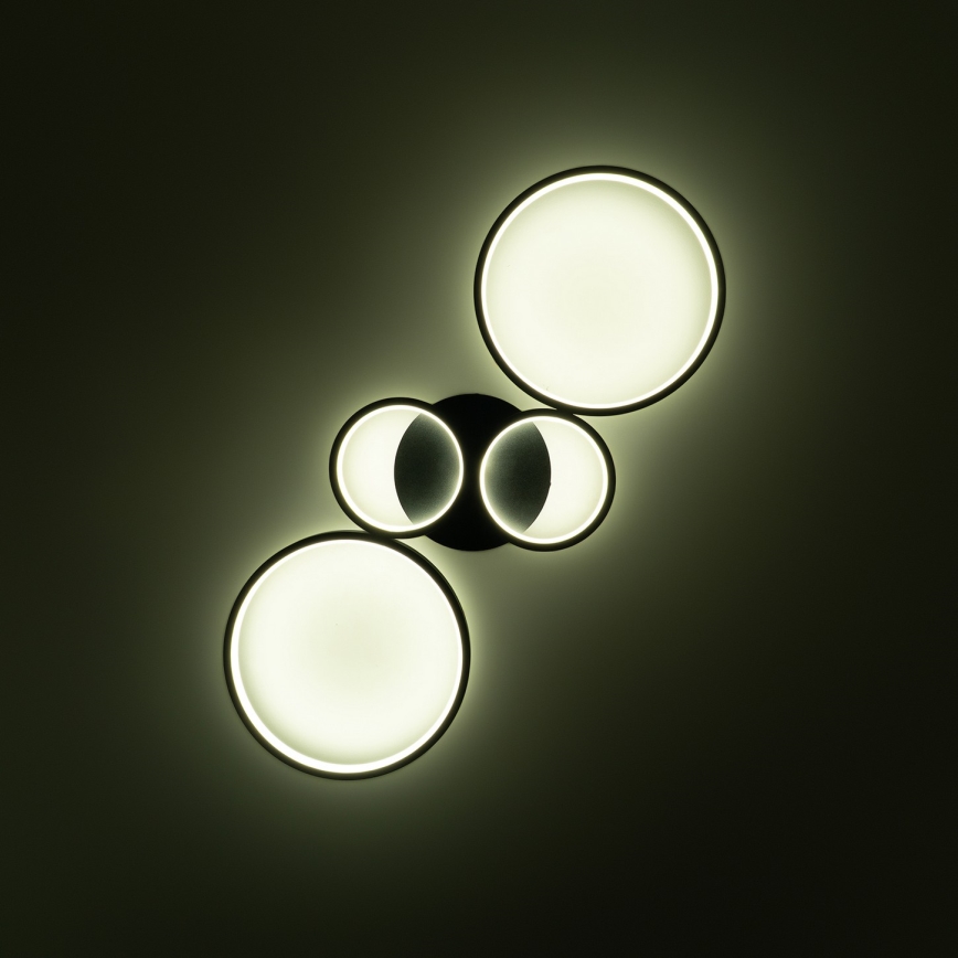 Brilagi - Dimmbar LED-taklampa RINGO LED/34W/230V 3000-6000K 28x78 cm svart + fjärrkontroll