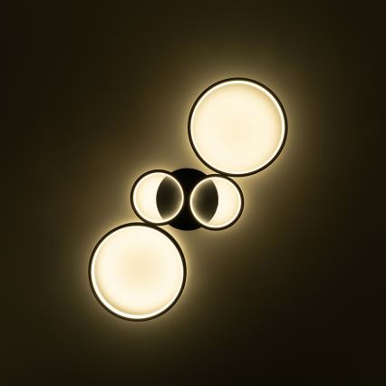 Brilagi - Dimmbar LED-taklampa RINGO LED/34W/230V 3000-6000K 28x78 cm svart + fjärrkontroll