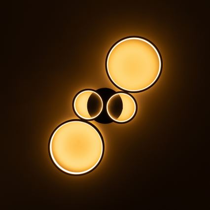 Brilagi - Dimmbar LED-taklampa RINGO LED/34W/230V 3000-6000K 28x78 cm svart + fjärrkontroll