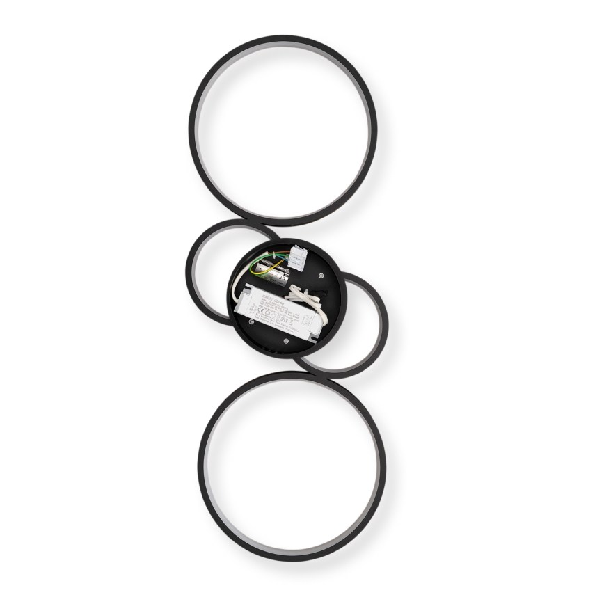 Brilagi - Dimmbar LED-taklampa RINGO LED/34W/230V 3000-6000K 28x78 cm svart + fjärrkontroll