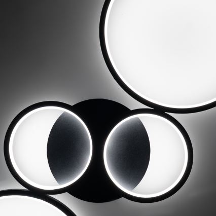 Brilagi - Dimmbar LED-taklampa RINGO LED/34W/230V 3000-6000K 28x78 cm svart + fjärrkontroll