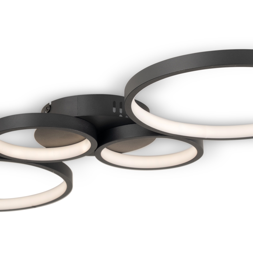 Brilagi - Dimmbar LED-taklampa RINGO LED/34W/230V 3000-6000K 28x78 cm svart + fjärrkontroll
