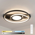 BRILAGI - Dimmbar LED-taklampa TWIRL LED/38W/230V 3000-6000K svart + fjärrkontroll
