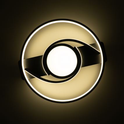Brilagi - Dimmbar LED-taklampa TWIRL LED/38W/230V 3000-6000K svart + fjärrkontroll