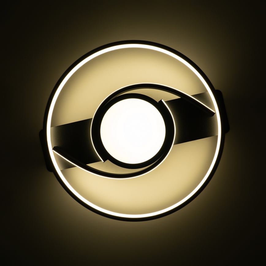 Brilagi - Dimmbar LED-taklampa TWIRL LED/38W/230V 3000-6000K svart + fjärrkontroll
