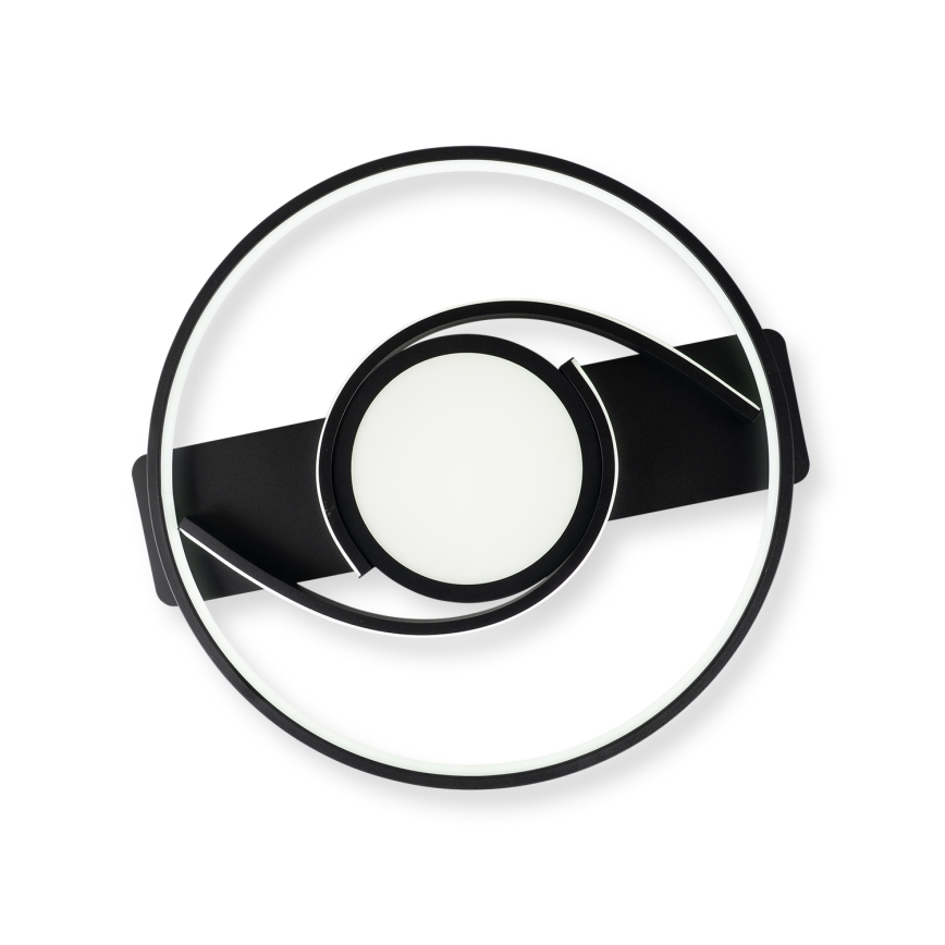 Brilagi - Dimmbar LED-taklampa TWIRL LED/38W/230V 3000-6000K svart + fjärrkontroll
