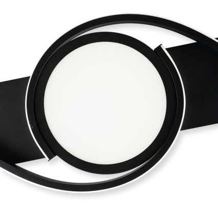 Brilagi - Dimmbar LED-taklampa TWIRL LED/38W/230V 3000-6000K svart + fjärrkontroll