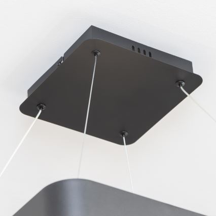 Brilagi - LED-dimmbar pendellampa på vajer FALCON II LED/125W/230V 3000-6500K 60x60 cm svart + fjärrkontroll