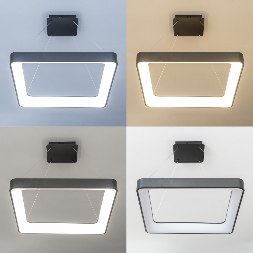 Brilagi - LED-dimmbar pendellampa på vajer FALCON II LED/125W/230V 3000-6500K 60x60 cm svart + fjärrkontroll