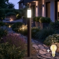 BRILAGI - Dimmbar LED-utomhuslampa ELIA 1xE27/6W/230V 2700-6500K IP44 Wi-Fi 100 cm antracit