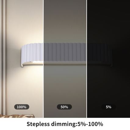 BRILAGI - LED-dimbar vägglampa FALCON MODERN LED/14W/230V 3000-6000K 40 cm vit + fjärrkontroll
