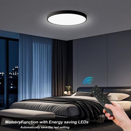 Brilagi - Dimbart LED-takarmatur POOL SMART LED/100W/230V 3000–6000K Ø 80 cm Wi‑Fi Tuya svart + fjärrkontroll