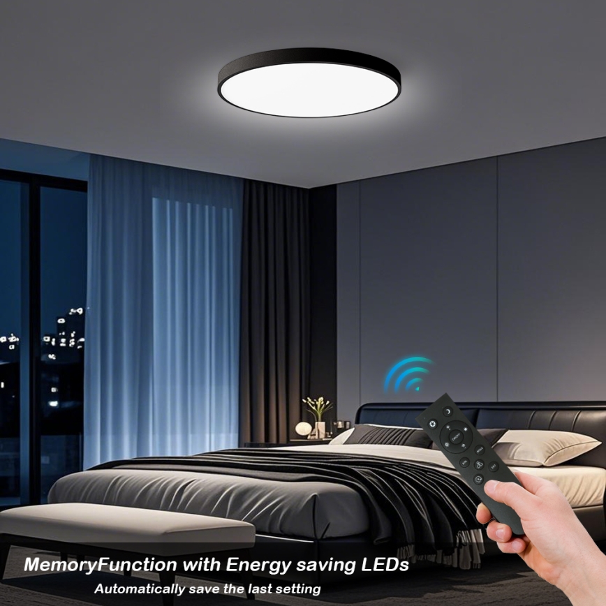Brilagi - Dimbart LED-takarmatur POOL SMART LED/100W/230V 3000–6000K Ø 80 cm Wi‑Fi Tuya svart + fjärrkontroll