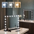 BRILAGI - Dimmbar sminkspegel HOLLYWOOD LED/15W/230V CCT + 2x USB 60x50 cm svart