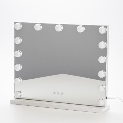 BRILAGI - Dimmbar sminkspegel HOLLYWOOD LED/15W/230V CCT + USB vit