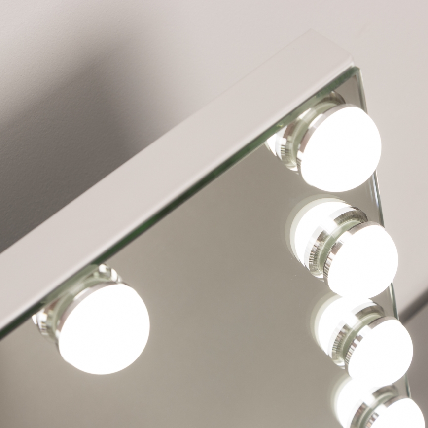BRILAGI - Dimmbar sminkspegel HOLLYWOOD LED/15W/230V CCT + USB vit