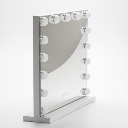 BRILAGI - Dimmbar sminkspegel HOLLYWOOD LED/15W/230V CCT + USB vit