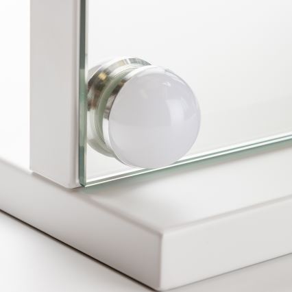 BRILAGI - Dimmbar sminkspegel HOLLYWOOD LED/15W/230V CCT + USB vit