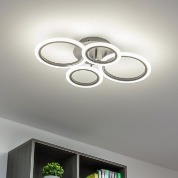 Brilagi - Dimmbar ytmonterad LED-taklampa ORBITS LED/50W/230V 3000-6500K svart + fjärrkontroll