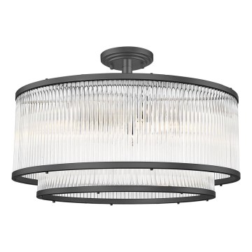Brilagi - Direktmonterad taklampa RAMOS 6xE14/60W/230V svart