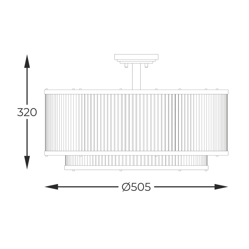 Brilagi - Direktmonterad taklampa RAMOS 6xE14/60W/230V svart