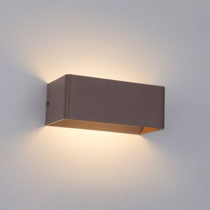 BRILAGI - DONNANI LED-utomhusvägglampa 7W/230V, 20 cm, brun, IP44