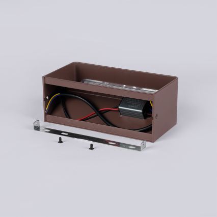 BRILAGI - DONNANI LED-utomhusvägglampa 7W/230V, 20 cm, brun, IP44