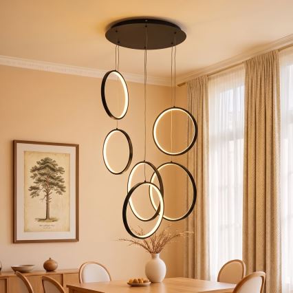 BRILAGI - ECHO LED-pendel på kabel LED/80W/230V 4000K Ø 50 cm svart