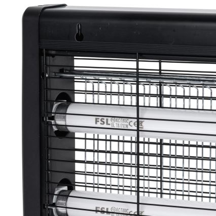 Brilagi - Elektrisk insektsfälla 2xUV/10W/230V 60 m2 svart