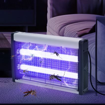 Brilagi - Elektrisk insektsfångare 2x UV, 20 W, 230 V, täcker upp till 100 m²