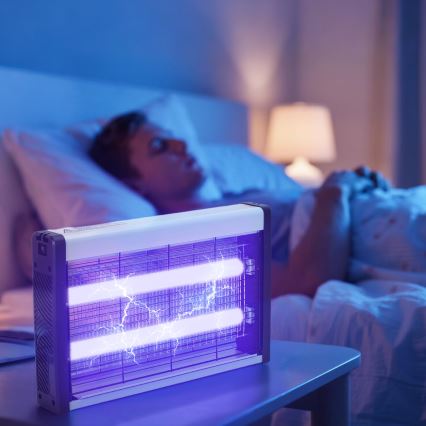 Brilagi - Elektrisk insektsfångare 2x UV, 20 W, 230 V, täcker upp till 100 m²