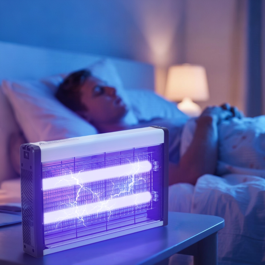 Brilagi - Elektrisk insektsfångare 2x UV, 20 W, 230 V, täcker upp till 100 m²