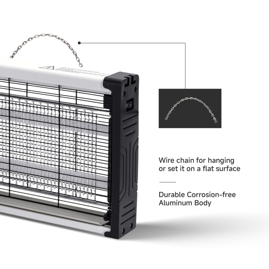 Brilagi - Elektrisk insektsfångare 2x UV, 20 W, 230 V, täcker upp till 100 m²