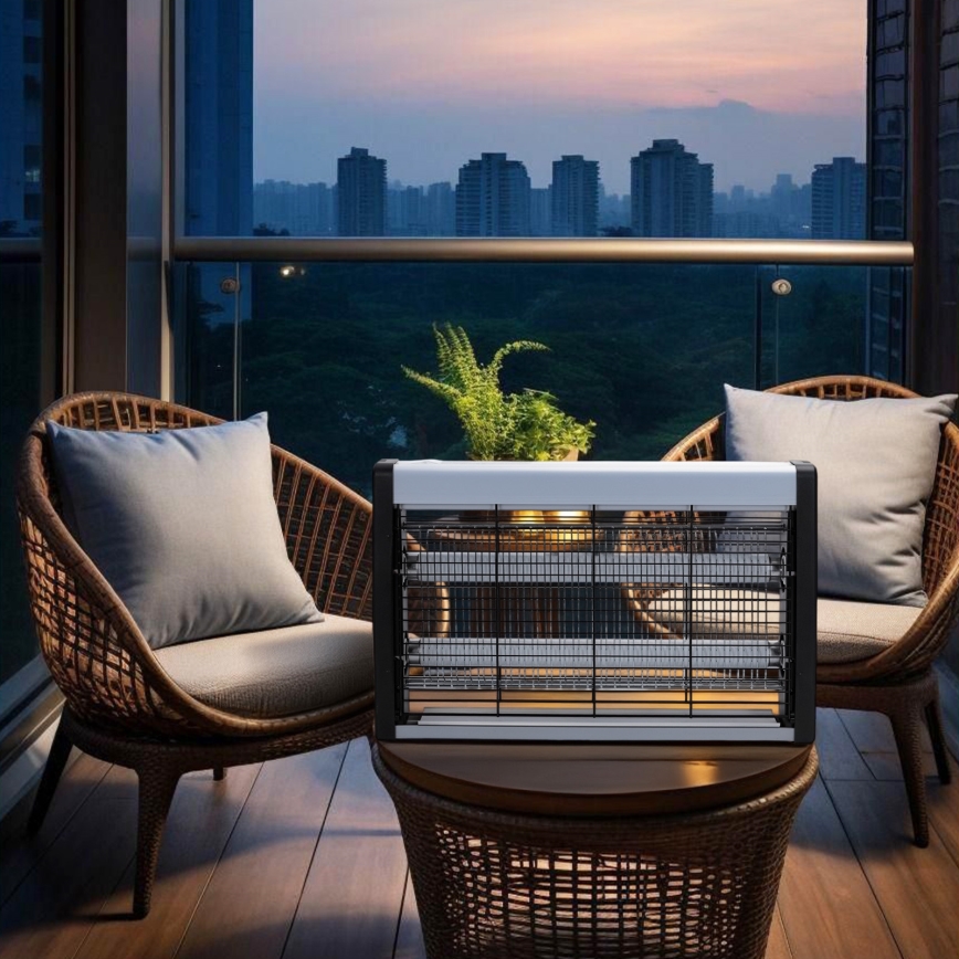 Brilagi - Elektrisk insektsfångare 2xUV/10W/230V 60 m2