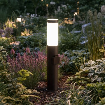 BRILAGI - ELIA utomhuslampa med eluttag 1xE27/20W/230V IP44 50 cm antracit