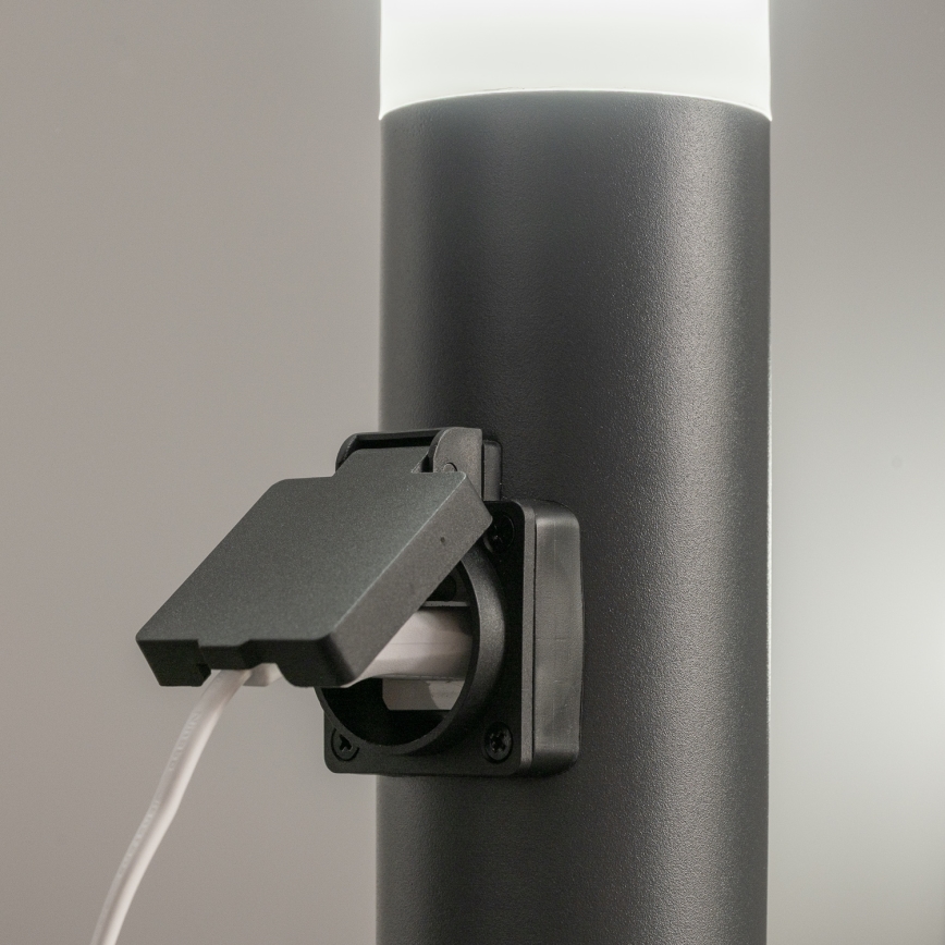 BRILAGI - ELIA utomhuslampa med eluttag 1xE27/20W/230V IP44 50 cm antracit