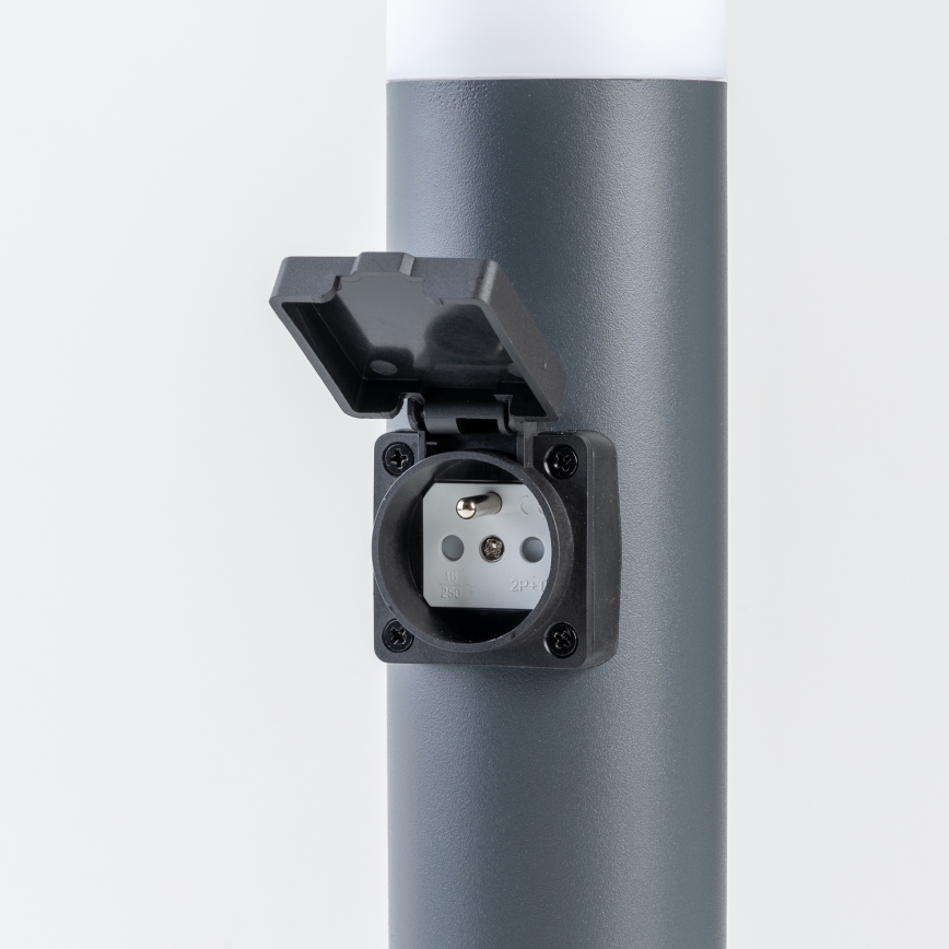 BRILAGI - ELIA utomhuslampa med eluttag 1xE27/20W/230V IP44 50 cm antracit