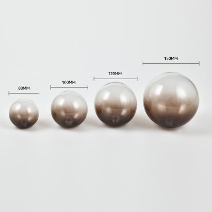 Brilagi - Ersättningsglas till taklampa, vägglampa och lampa MISTEL, MILLA Ø 12 cm rökbrun