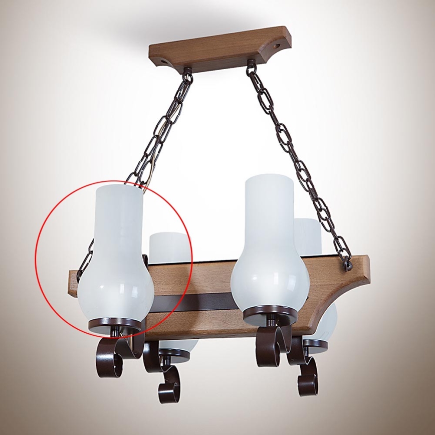 Brilagi - Ersättningsglas till tak- och vägglampa TAVERN/COTTAGE E14 210x110 mm vit