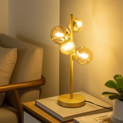 BRILAGI - Reservglas till ljuskrona, vägglampa och bordslampa MISTEL, MILLA Ø 15 cm, guld