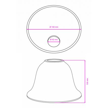 BRILAGI - Ersättningsglas till tak- och vägglampa CLASSIC E14 Ø 11 cm vit