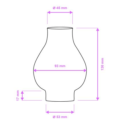 Brilagi - Ersättningsglas för tak- och vägglampor ROATA, VELA, RUSTIC, QUEEN, TIMONA E14 vit