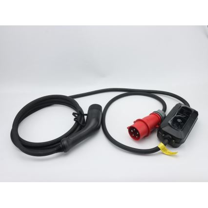 Brilagi - EV resladdstation för elbilar FAST AC Typ 2 16A/380V 11kW + kontakt 230V, 3,7kW 5m + låda